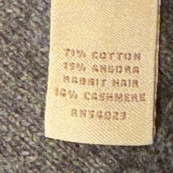 Banana Republic Luxury Blend Cashmere Angora Sweater Full Zip Gray Men’s XL - Picture 9 of 11